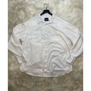 WRANGLER VTG White Pear Snap Western Shirt 3XL